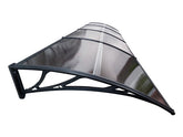 Copertină ECO de ușă 400x150cm marchiză adăpost acoperiș negru-bronz